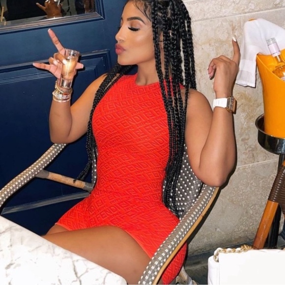 FENDI x SKIMS Sleeveless Mid-Thigh Bodysuit - Picture 2 of 12